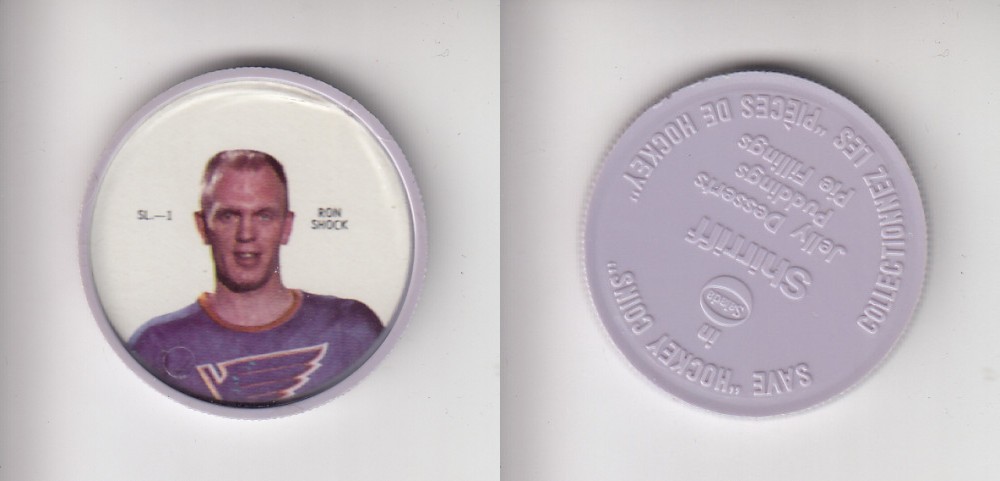 1968-69 SHIRRIFF HOCKEY COIN SL-1 R. SHOCK photo