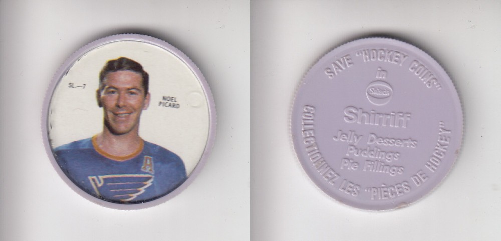 1968-69 SHIRRIFF HOCKEY COIN SL-7 N. PICARD photo