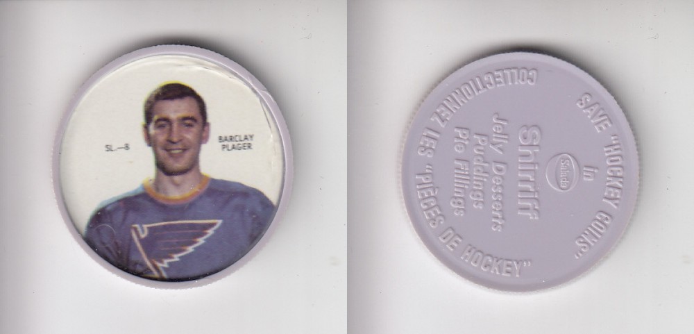 1968-69 SHIRRIFF HOCKEY COIN SL-8 B. PLAGER photo