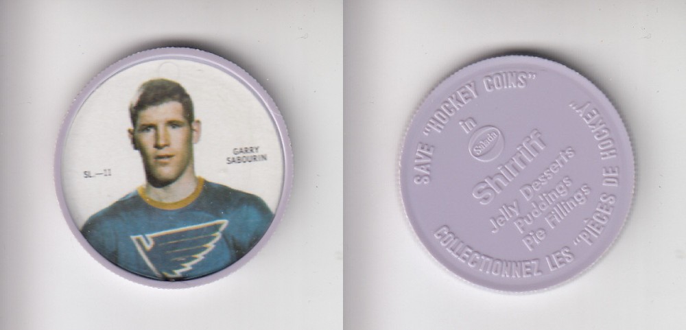 1968-69 SHIRRIFF HOCKEY COIN SL-11 G. SABOURIN *SP* photo