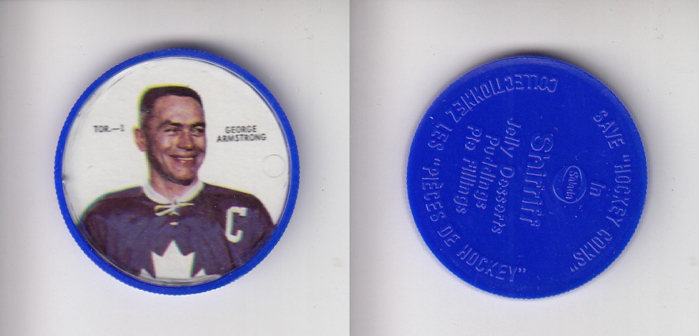 1968-69 SHIRRIFF HOCKEY COIN TOR-1 G. ARMSTRONG photo