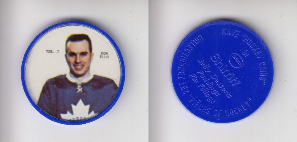 1968-69 SHIRRIFF HOCKEY COIN TOR-7 R. ELLIS photo