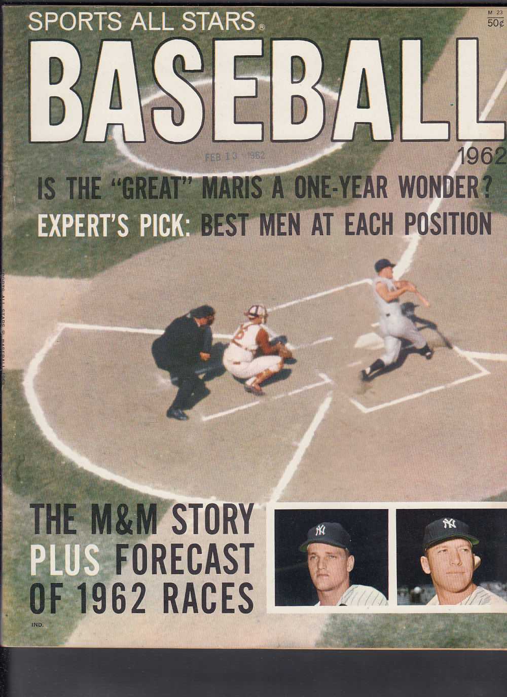 1962 BASESBALL ALL STARS FULL MAGAZINE M. MANTLE ON COVER  photo