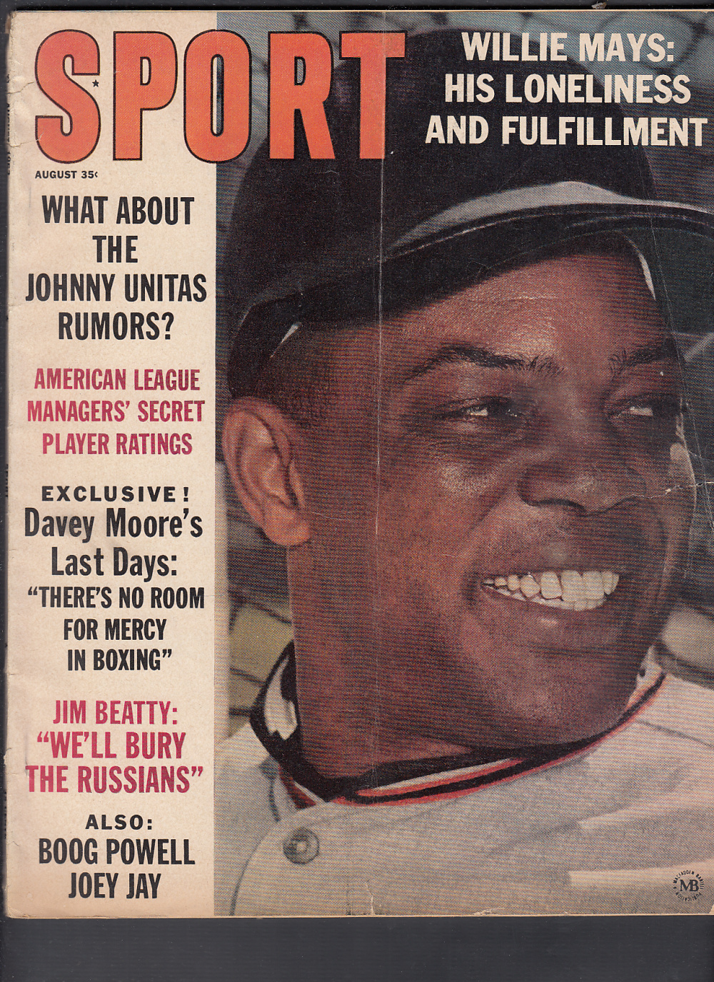 1963 SPORT FULL MAGAZINE W. MAYS ON COVER photo