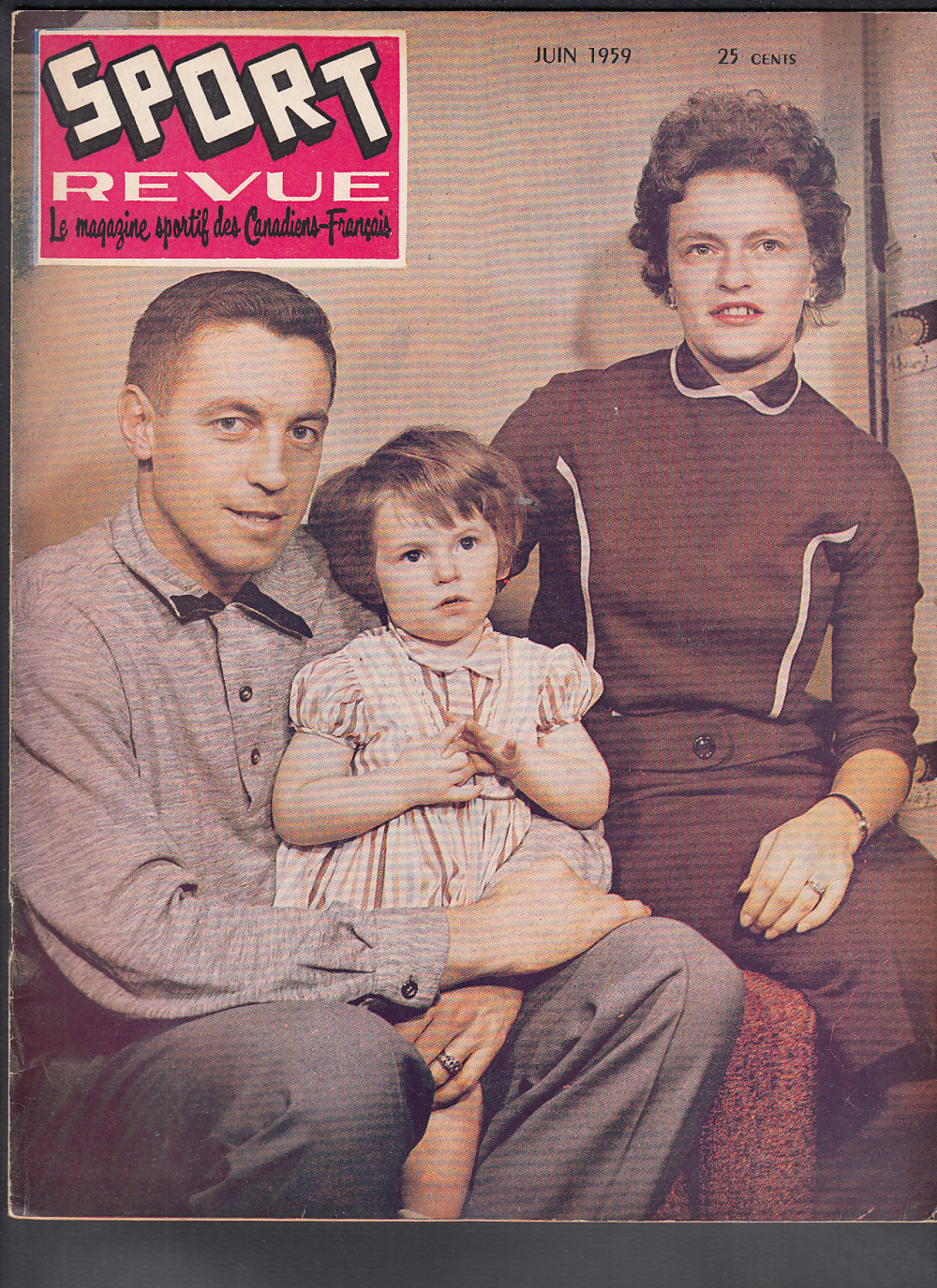 1959 SPORT REVUE MAGAZINE J. BELIVEAU ON COVER photo