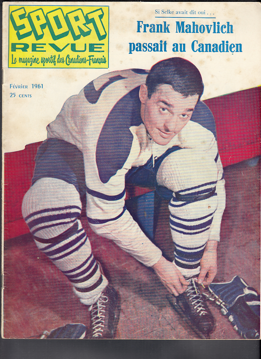 1961 SPORT REVUE MAGAZINE F. MAHOVLICH ON COVER photo