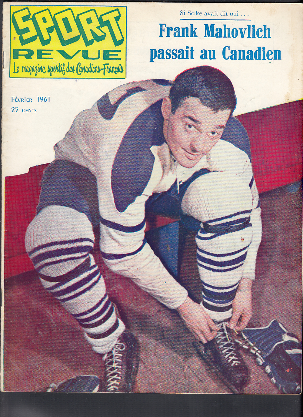 1961 SPORT REVUE MAGAZINE F. MAHOVLICH ON COVER photo