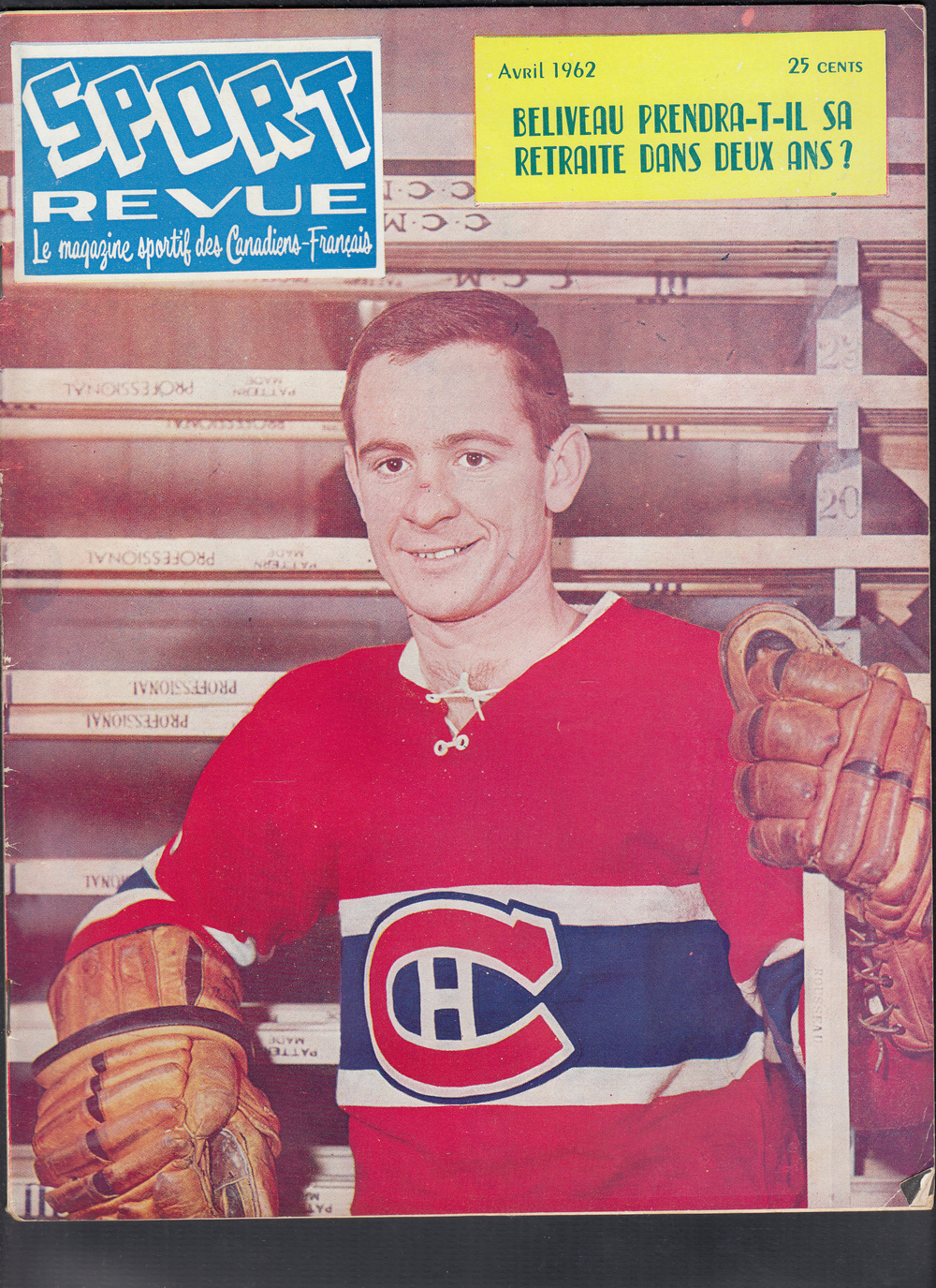 1962 SPORT REVUE MAGAZINE B. ROUSSEAU ON COVER photo