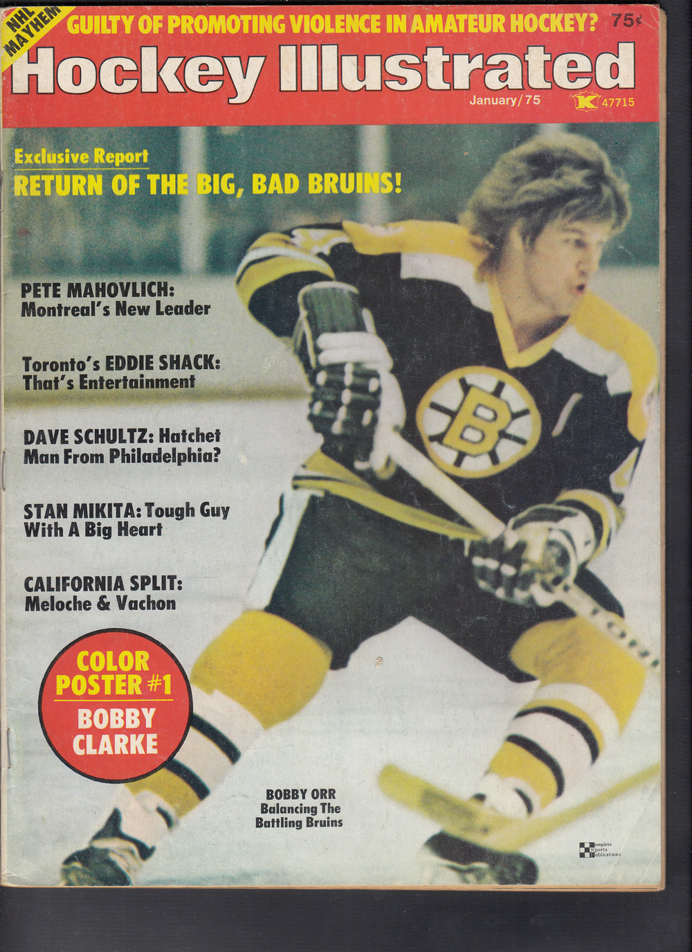 1975 HOCKEY ILLUSTRATED MAGAZINE B. ORR ON COVER photo