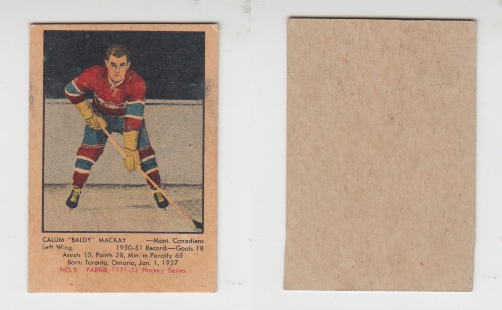 1951-52 PARKHURST HOCKEY CARD #9 C. MACKAY photo