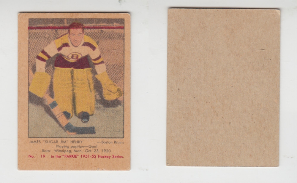 1951-52 PARKHURST HOCKEY CARD #19 J. HENRY photo