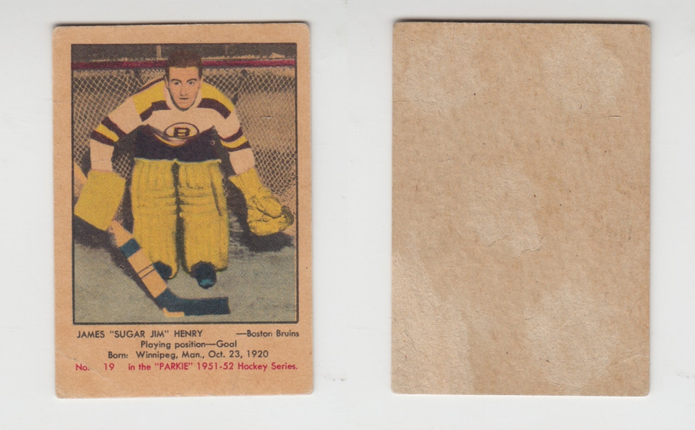 1951-52 PARKHURST HOCKEY CARD #19 J. HENRY photo