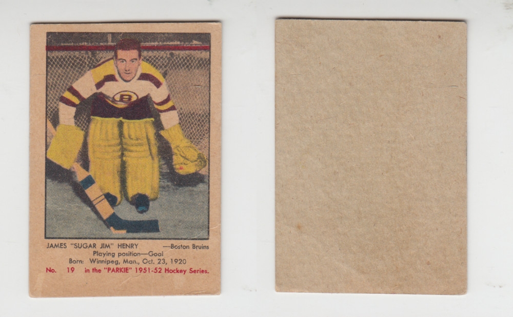 1951-52 PARKHURST HOCKEY CARD #19 J. HENRY photo