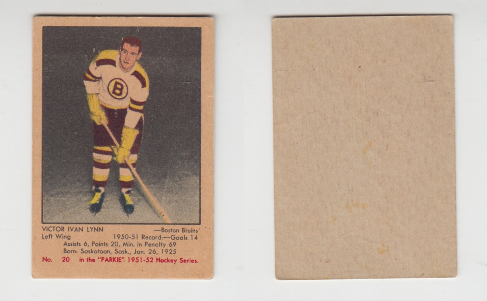 1951-52 PARKHURST HOCKEY CARD #20 V. LYNN photo