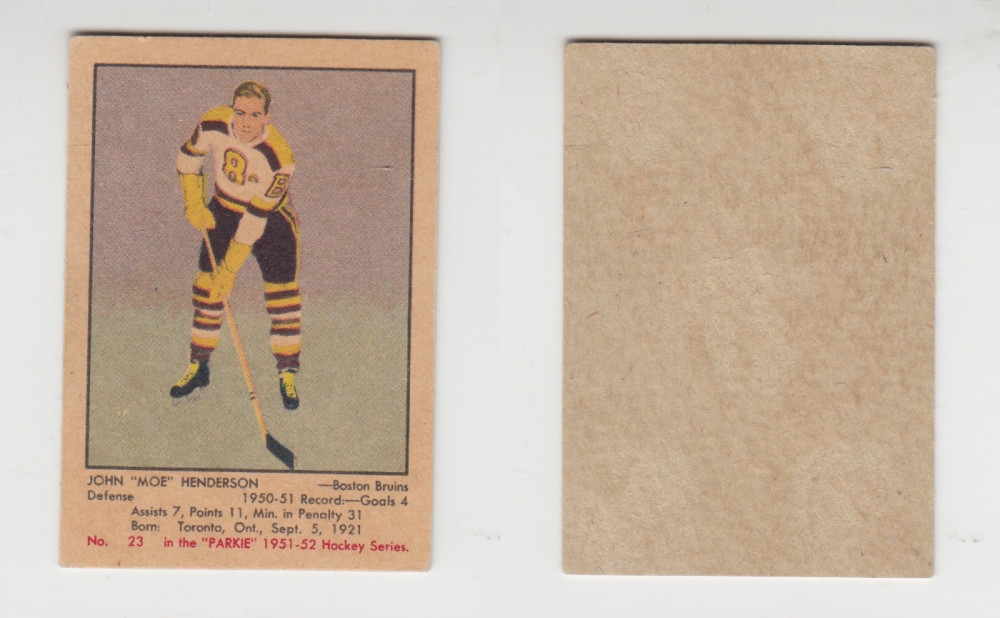 1951-52 PARKHURST HOCKEY CARD #23 J. HENDERSON photo