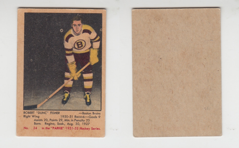 1951-52 PARKHURST HOCKEY CARD #24 R. FISHER photo