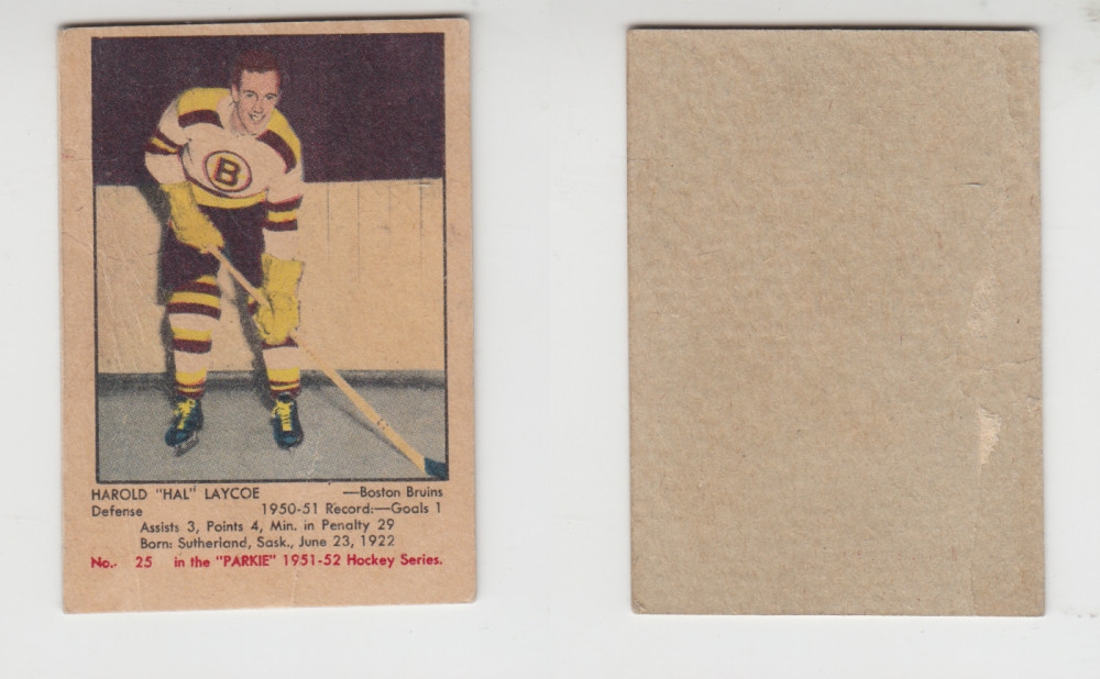 1951-52 PARKHURST HOCKEY CARD #25 H. LAYCOE photo