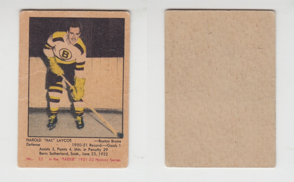 1951-52 PARKHURST HOCKEY CARD #25 H. LAYCOE photo