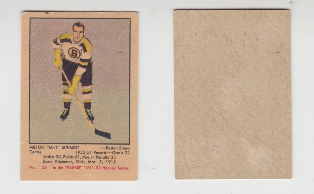 1951-52 PARKHURST HOCKEY CARD #29 M. SCHMIDT photo