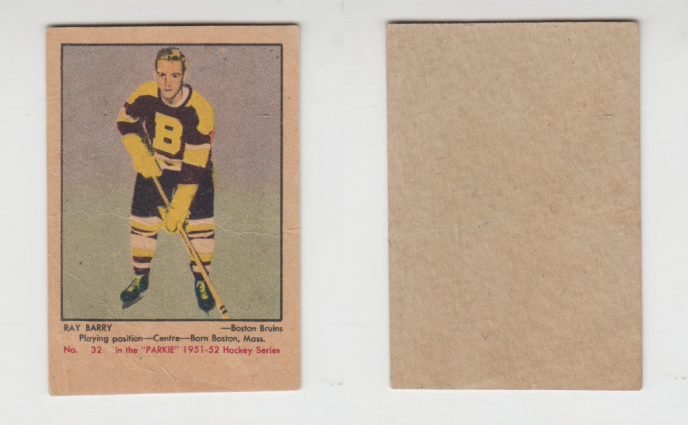 1951-52 PARKHURST HOCKEY CARD #32 R. BARRY photo