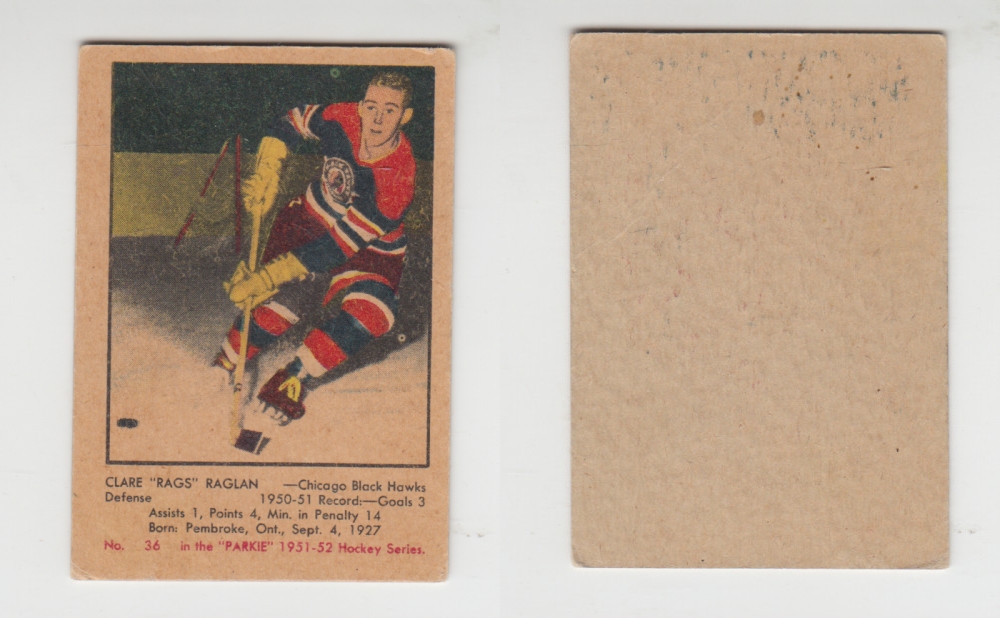 1951-52 PARKHURST HOCKEY CARD #36 C. RAGLAN photo