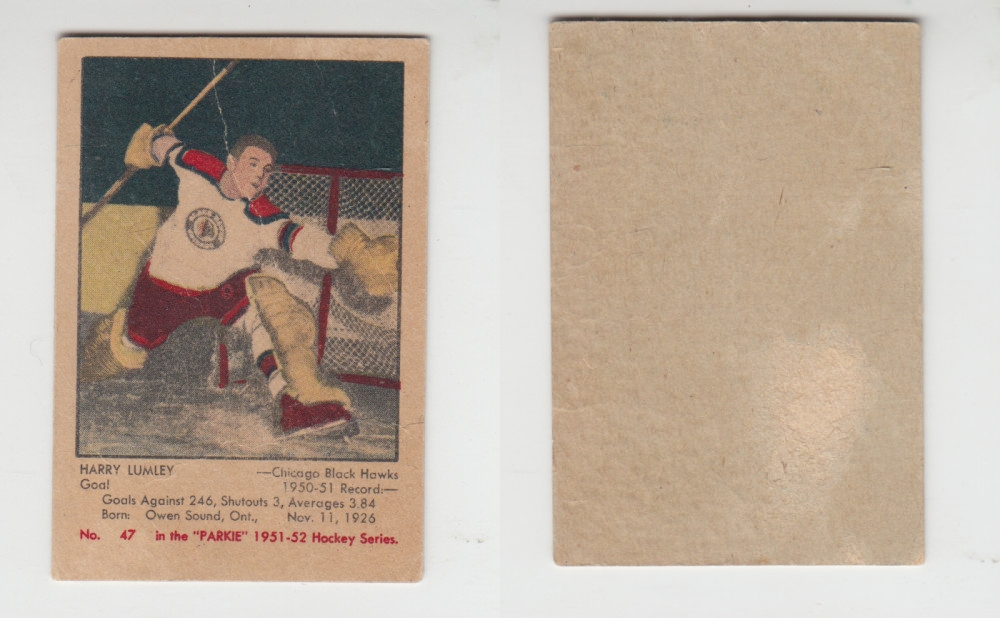 1951-52 PARKHURST HOCKEY CARD #47 H. LUMLEY photo