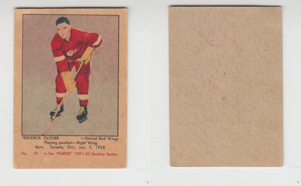 1951-52 PARKHURST HOCKEY CARD #60 F. GLOVER photo