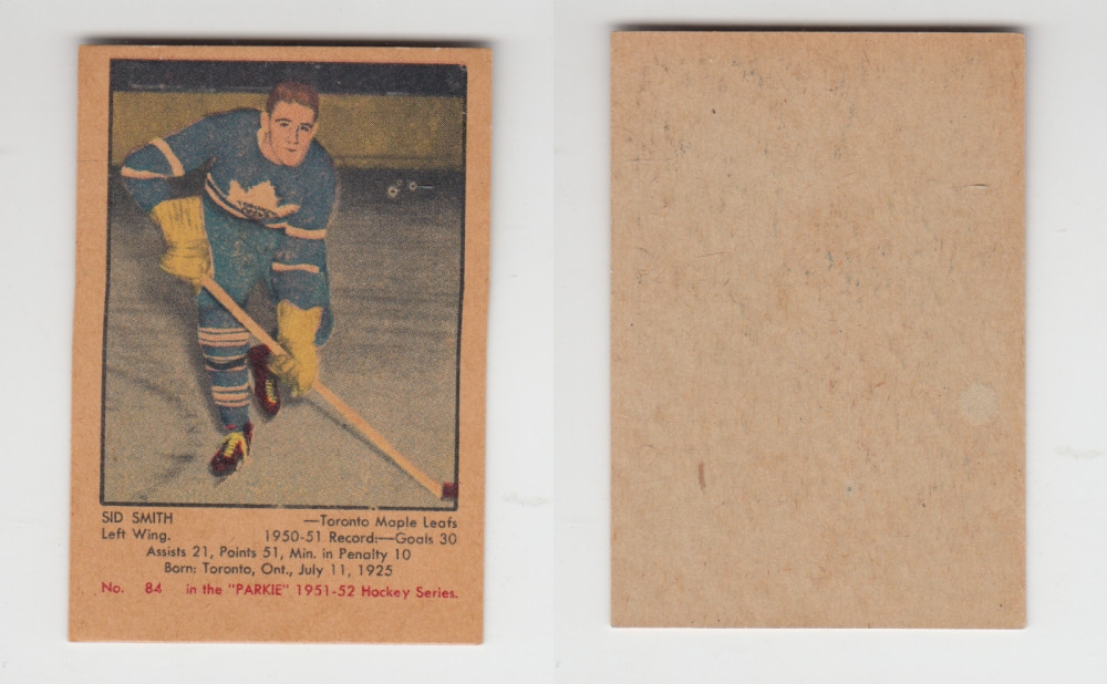 1951-52 PARKHURST HOCKEY CARD #84 S. SMITH photo