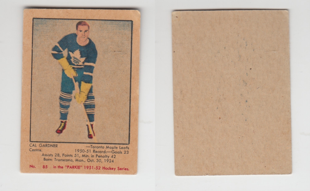 1951-52 PARKHURST HOCKEY CARD #85 C. GARDNER photo