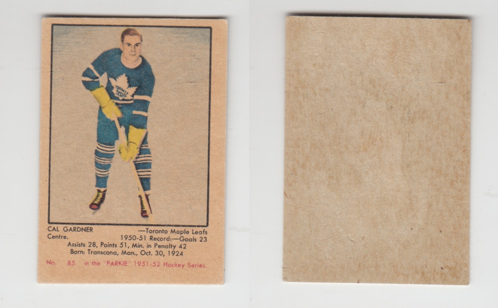 1951-52 PARKHURST HOCKEY CARD #85 C. GARDNER photo