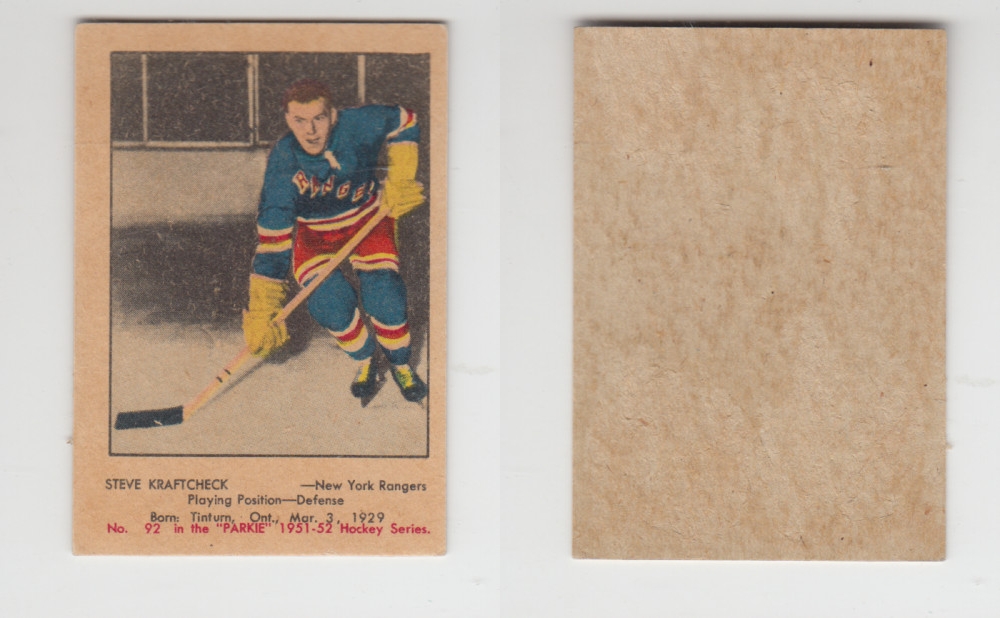 1951-52 PARKHURST HOCKEY CARD #92 S. KRAFTCHECK photo