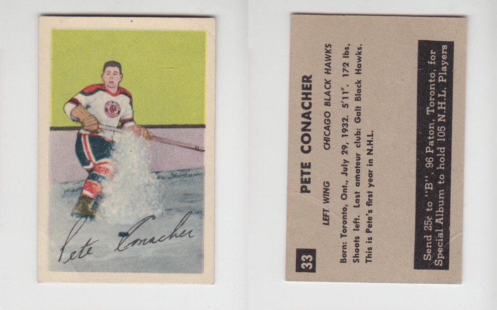 1952-53 PARKHURST HOCKEY CARD #33 P. CONACHER photo