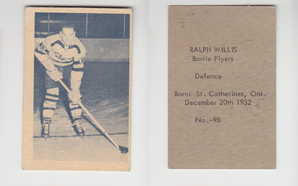 1952-53 OHL ANONYMOUS HOCKEY CARD #98 R. WILLIS photo