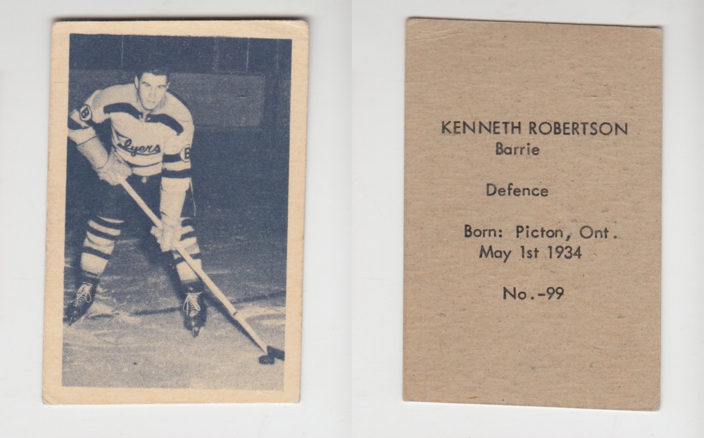 1952-53 OHL ANONYMOUS HOCKEY CARD #99 K. ROBERTSON photo