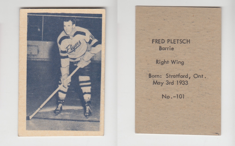 1952-53 OHL ANONYMOUS HOCKEY CARD #101 F. PLETSCH photo