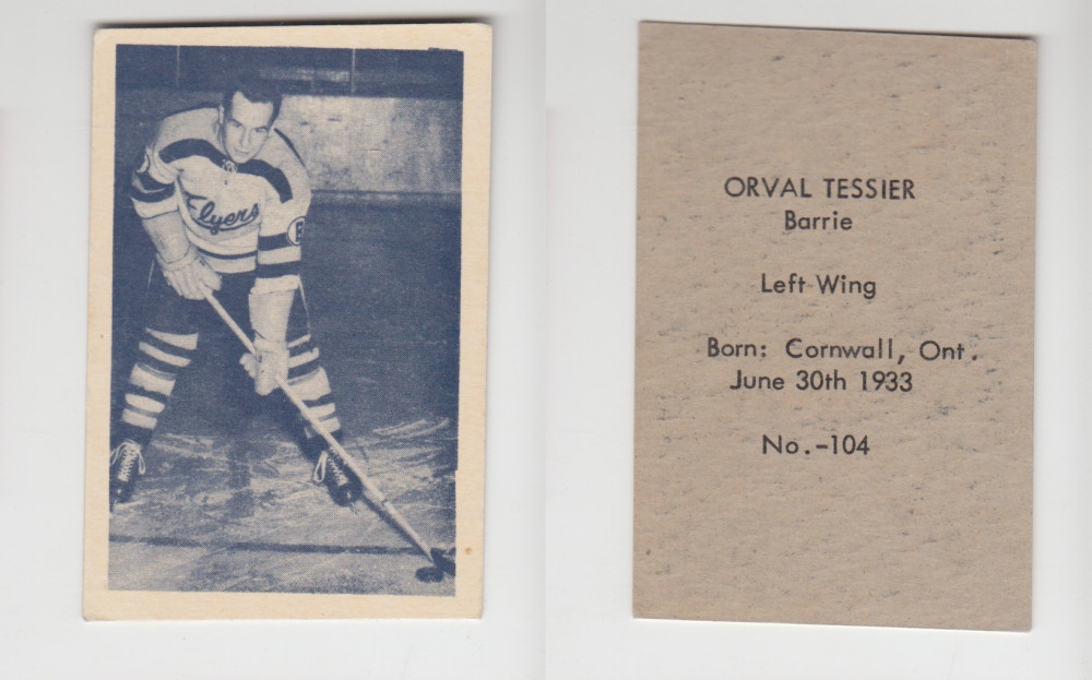 1952-53 OHL ANONYMOUS HOCKEY CARD #104 O. TESSIER photo