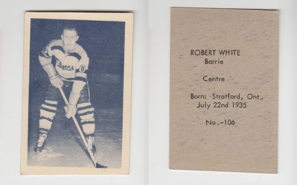 1952-53 OHL ANONYMOUS HOCKEY CARD #106 R. WHITE photo