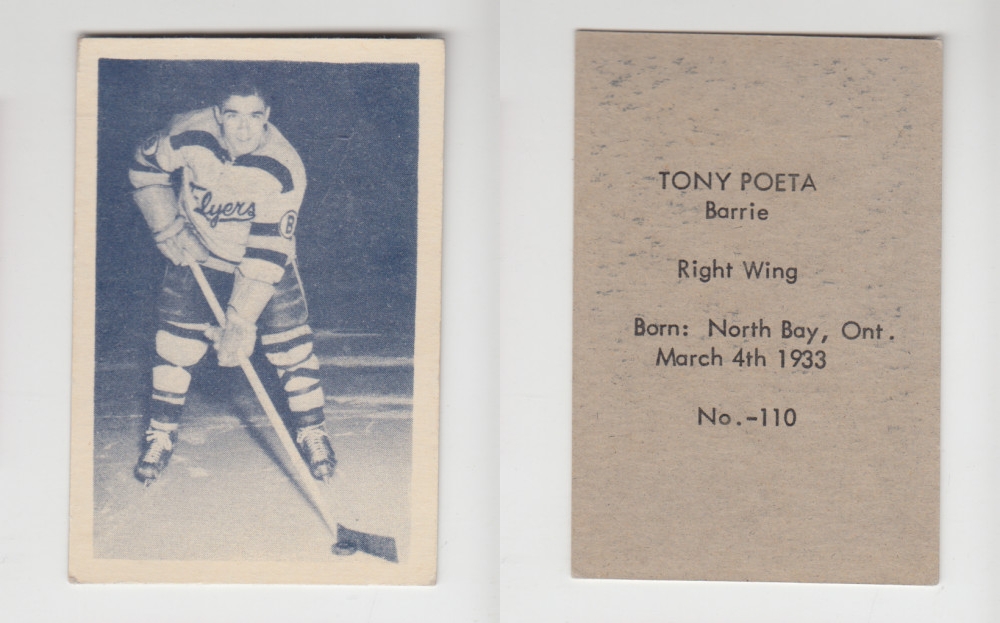 1952-53 OHL ANONYMOUS HOCKEY CARD #110 T. POETA photo