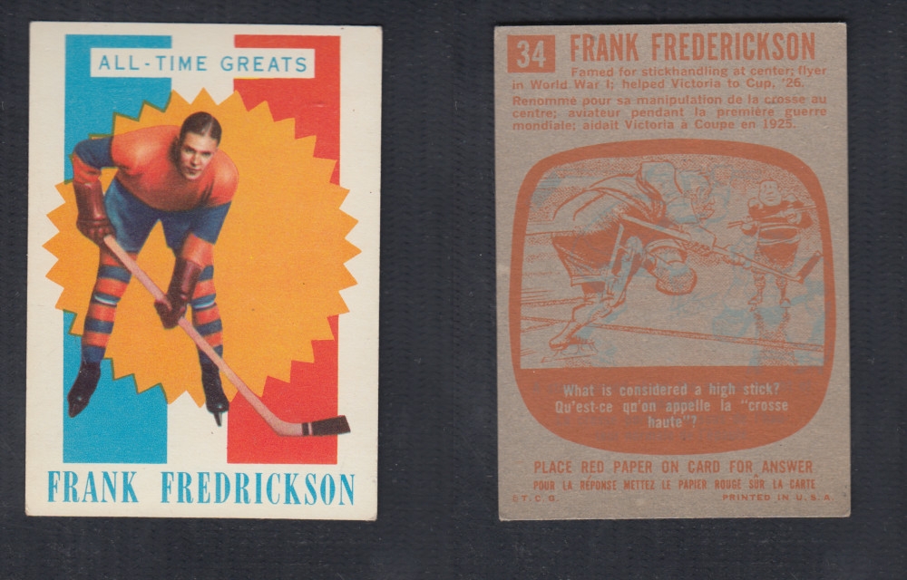 1960-61 TOPPS HOCKEY CARD #34 F. FREDERICKSON photo