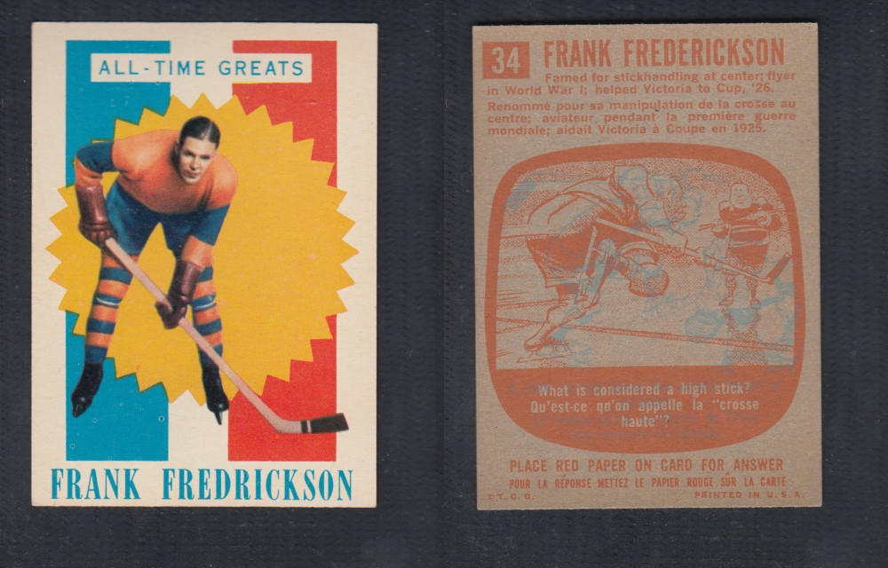 1960-61 TOPPS HOCKEY CARD #34 F. FREDERICKSON photo