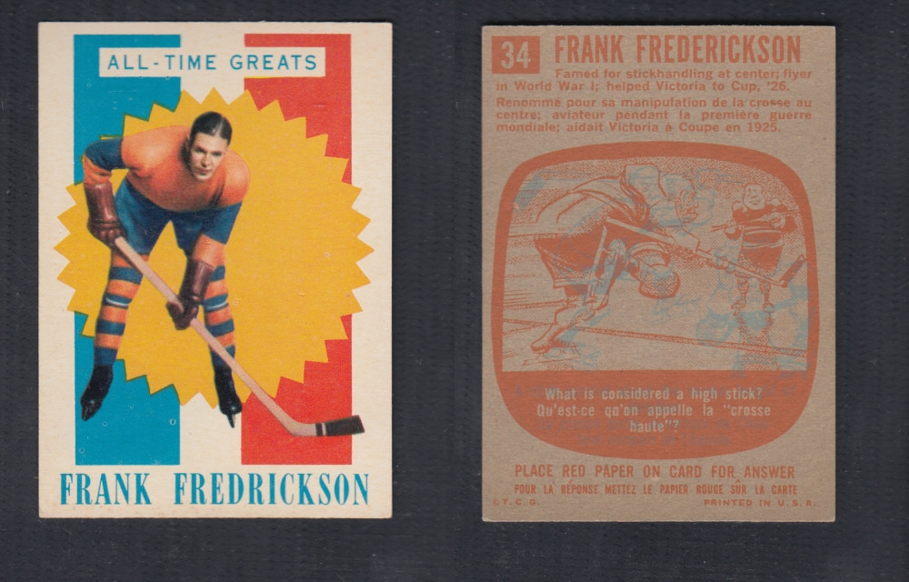 1960-61 TOPPS HOCKEY CARD #34 F. FREDERICKSON photo