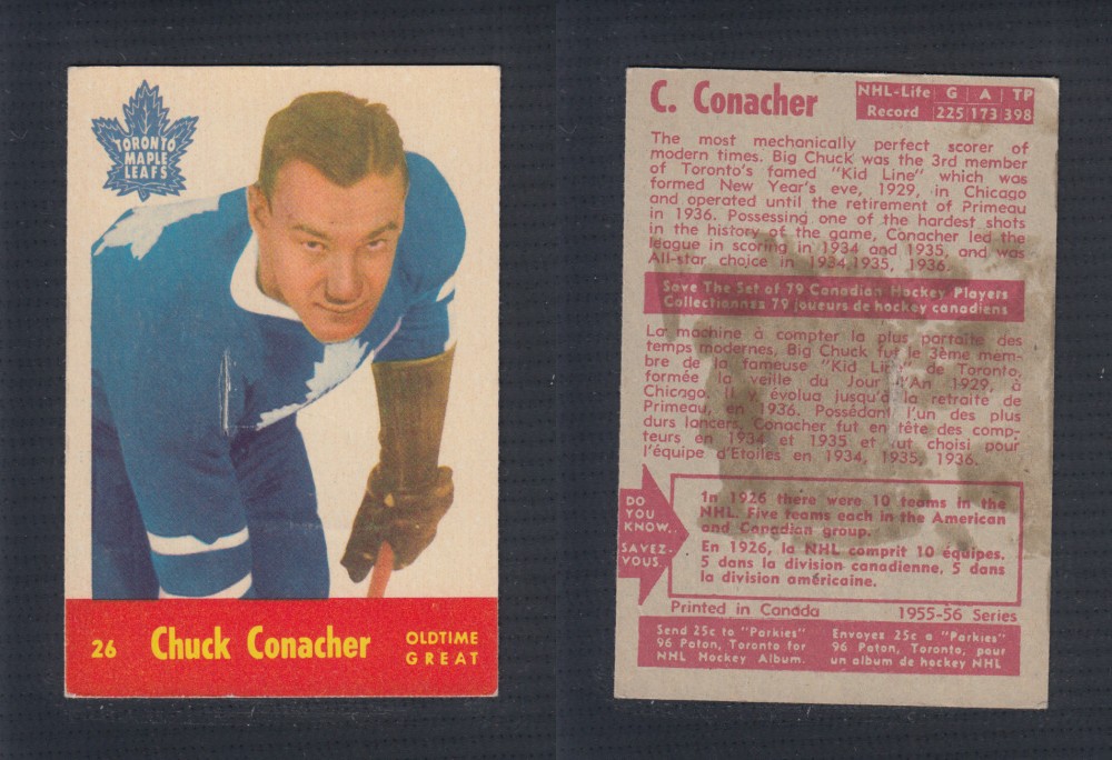 1955-56 PARKHURST HOCKEY CARD #26 C. CONACHER  photo