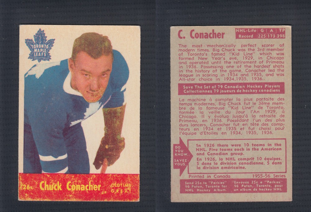 1955-56 PARKHURST HOCKEY CARD #26 C. CONACHER  photo