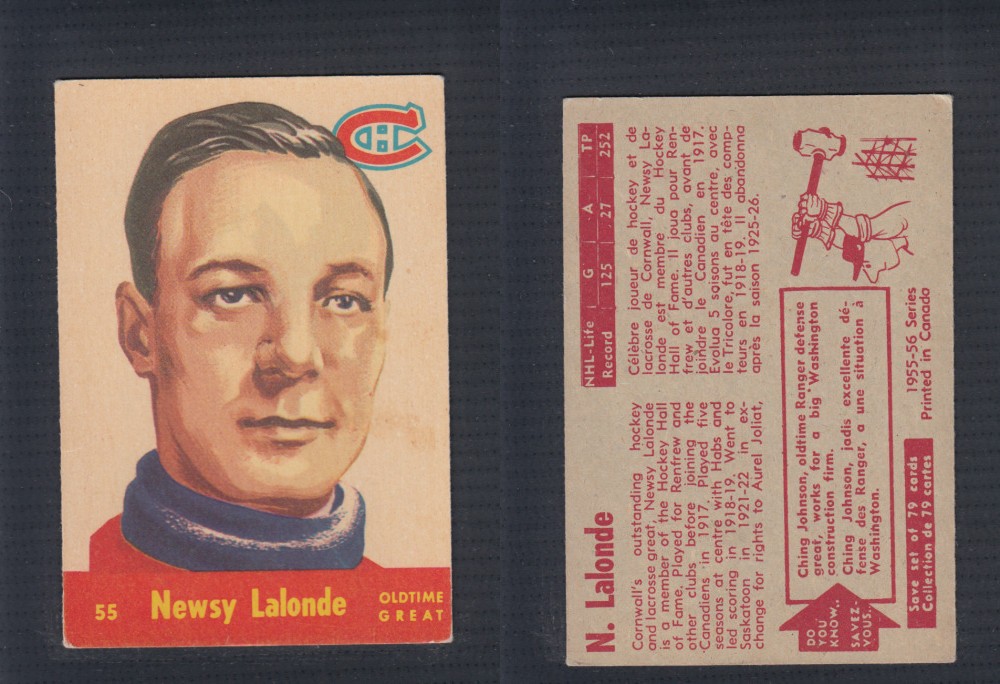 1955-56 PARKHURST HOCKEY CARD #55 N. LALONDE photo