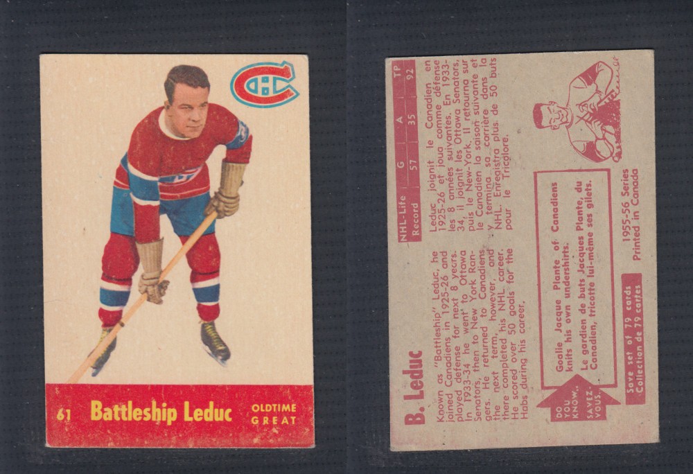 1955-56 PARKHURST HOCKEY CARD #61 B. LEDUC photo