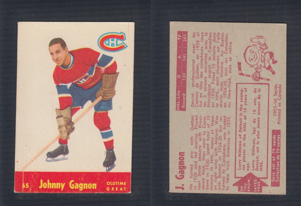 1955-56 PARKHURST HOCKEY CARD #65 J. GAGNON  photo