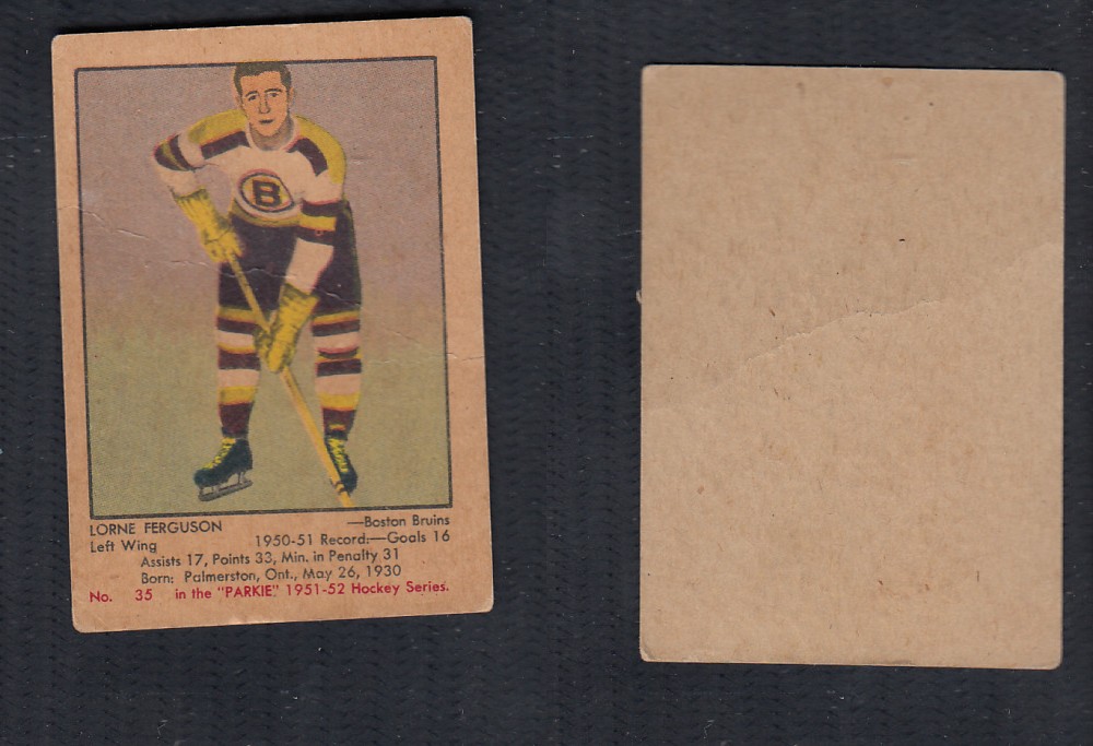 1951-52 PARKHURST HOCKEY CARD #35 L. FERGUSON photo