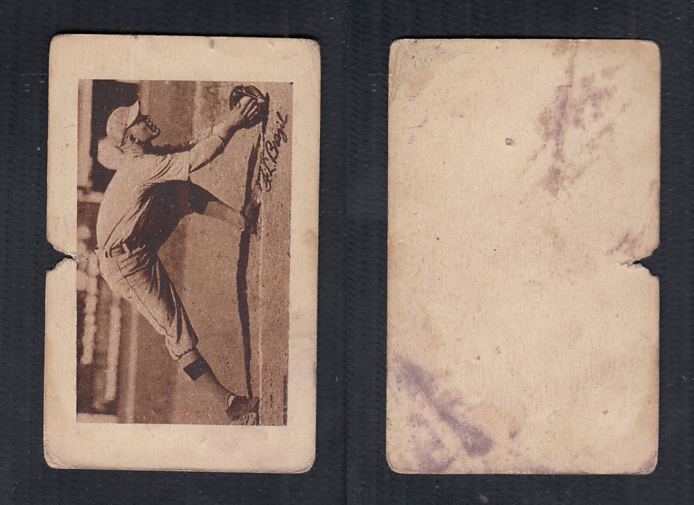 1923 V100 WILLARD'S CHOCOLATE BASEBALL CARD F.L. BRAZIL photo