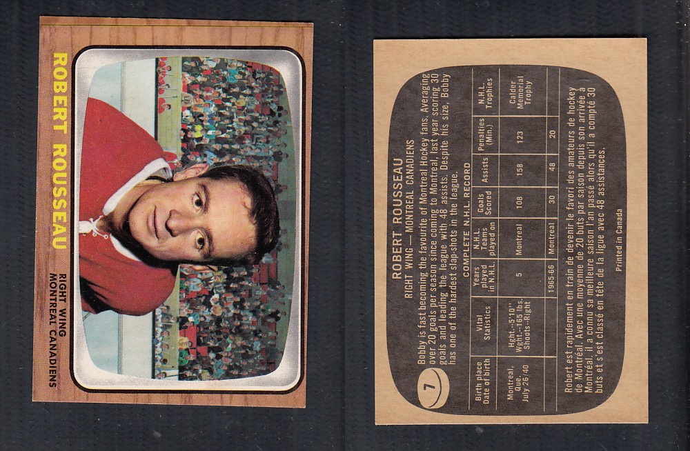 1966-67 TOPPS HOCKEY CARD #7 R. ROUSSEAU photo