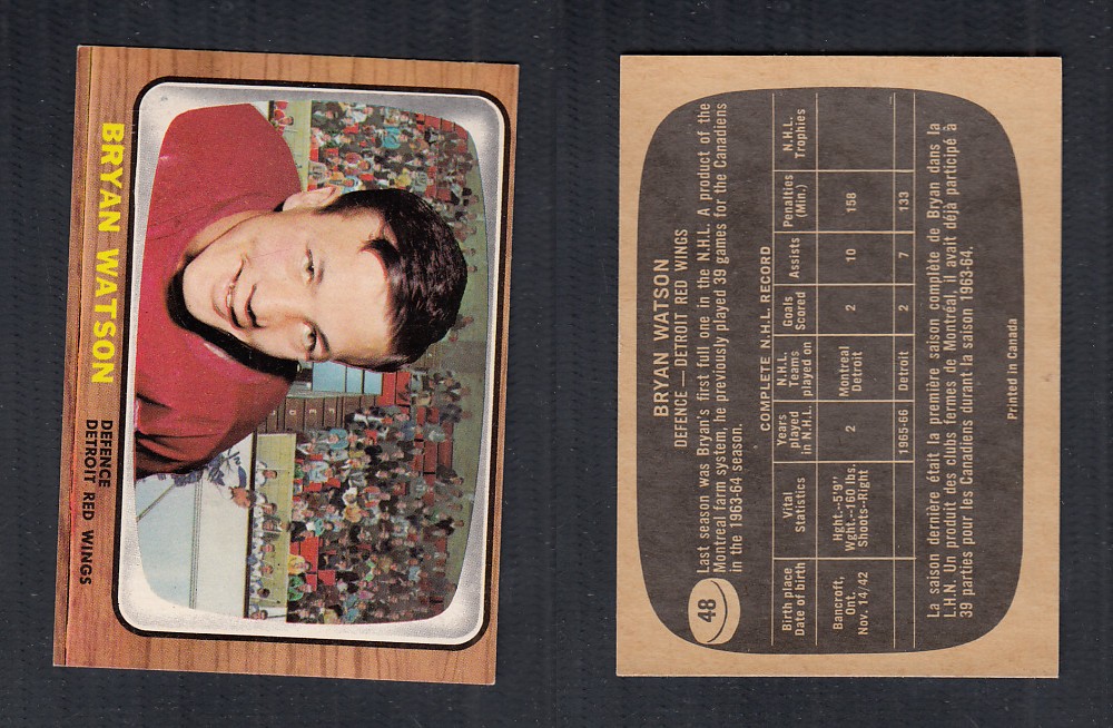 1966-67 TOPPS HOCKEY CARD #48 B. WATSON photo